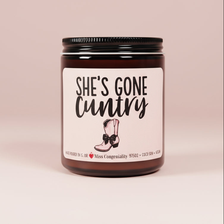 She’s Gone Cuntry | Breakup Gift | Support Candle | Funny Candle Gift |