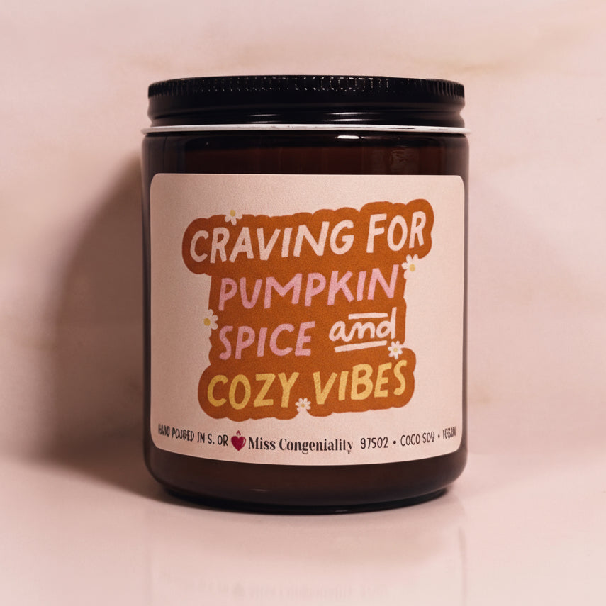 Craving For Pumpkin Spice and Cozy Vibes | Holiday Decor | Thanksgiving Hostess Gift | Fall Decor | Organic Candle Autumn Gift