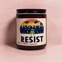 Load image into Gallery viewer, Resist | Progressive Hand-Poured Candle | Portland Frog Resistance |  F*ck ICE Candle | Keep Portland Weird Support | F*ck La Migra
