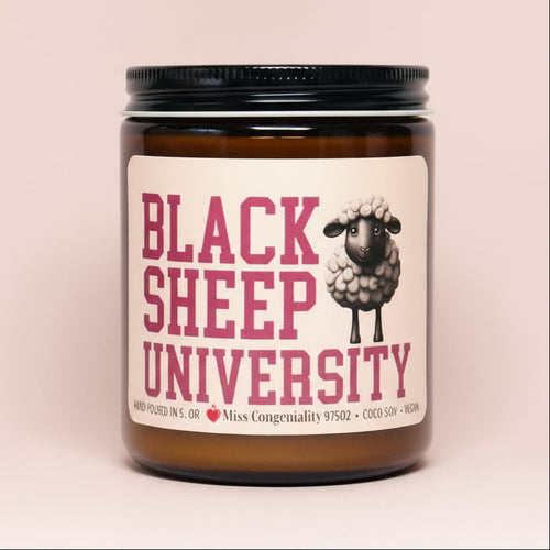 Black Sheep University | Bullsh*t Detector Gift | Boundary Setter Gift | Glow Up Candle | Therapy Healing Present | Trauma Survivor